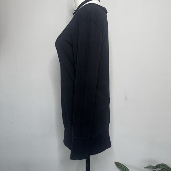 Vintage Y2K Black Cardigan Belt Loops New Wave Emo Scene Goth Indie Glam Witch L - Picture 3 of 6